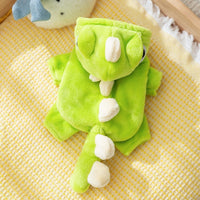 HKM-8438461 Dinosaur Costume Fleece Coat for Small Dogs and Cats - Cute, Cozy, and Easy to Wear