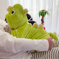 HKM-8438461 Dinosaur Costume Fleece Coat for Small Dogs and Cats - Cute, Cozy, and Easy to Wear