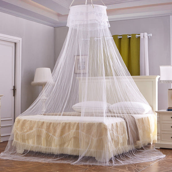 HKM-843859 European Style Hanging Dome Mosquito Net with Single Door Opening, Polyester Fiber Material