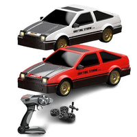 HKM-843859 High-Speed 2.4G 1/16 Scale Four Wheel Drive Remote Control Drift Car with LED Lights and Replaceable Tires