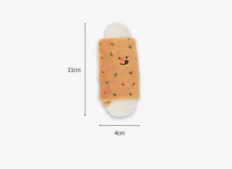 HKM-8438717 Plush Pet Dog Rice Cake Sound Toy for Engaging Playtime
