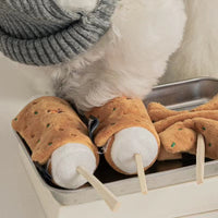 HKM-8438717 Plush Pet Dog Rice Cake Sound Toy for Engaging Playtime