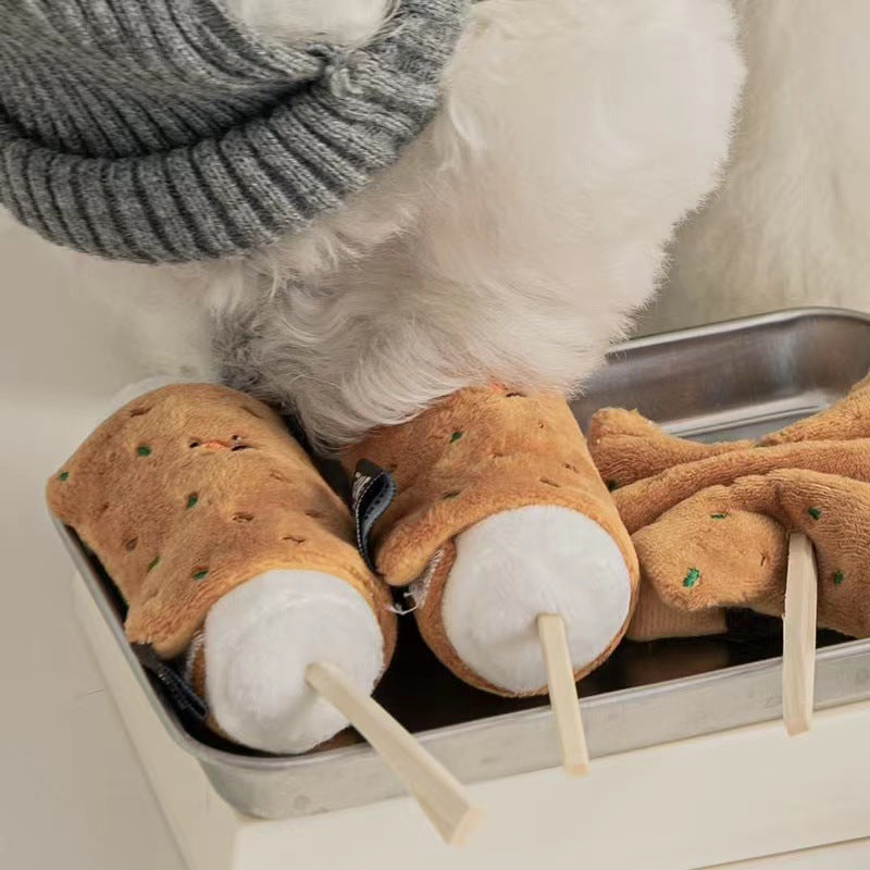 HKM-8438717 Plush Pet Dog Rice Cake Sound Toy for Engaging Playtime