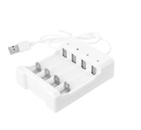 HKM-843923 Smart USB Plug 4-Slot Universal Battery Charger for 1.2V AA/AAA Rechargeable Batteries