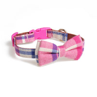 HKM-8439869 Plaid Bow Collar for Pets in Various Colors and Sizes