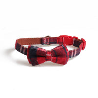 HKM-8439869 Plaid Bow Collar for Pets in Various Colors and Sizes