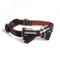HKM-8439869 Plaid Bow Collar for Pets in Various Colors and Sizes