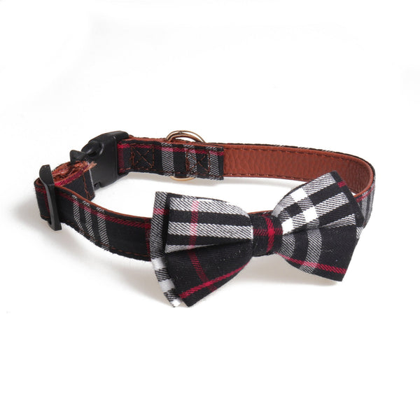 HKM-8439869 Plaid Bow Collar for Pets in Various Colors and Sizes