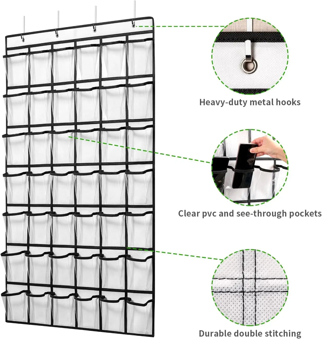 HKM-843987 42-Pocket Classroom Organiser for Phones and Calculators - Clear Display Chart