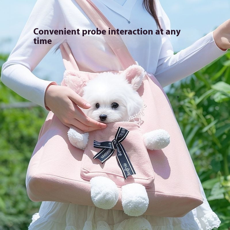 HKM-8440125 Portable Pet Carrier Bag for Small Dogs and Cats, Adjustable with Safety Features and Extra Storage