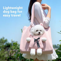 HKM-8440125 Portable Pet Carrier Bag for Small Dogs and Cats, Adjustable with Safety Features and Extra Storage