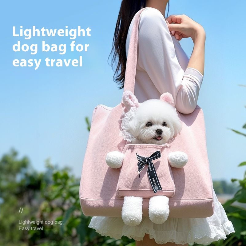 HKM-8440125 Portable Pet Carrier Bag for Small Dogs and Cats, Adjustable with Safety Features and Extra Storage