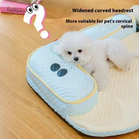 HKM-8441917 Waterproof Removable Washable Dog Sofa in Blue & Pink - Four Seasons Design, Various Sizes Available