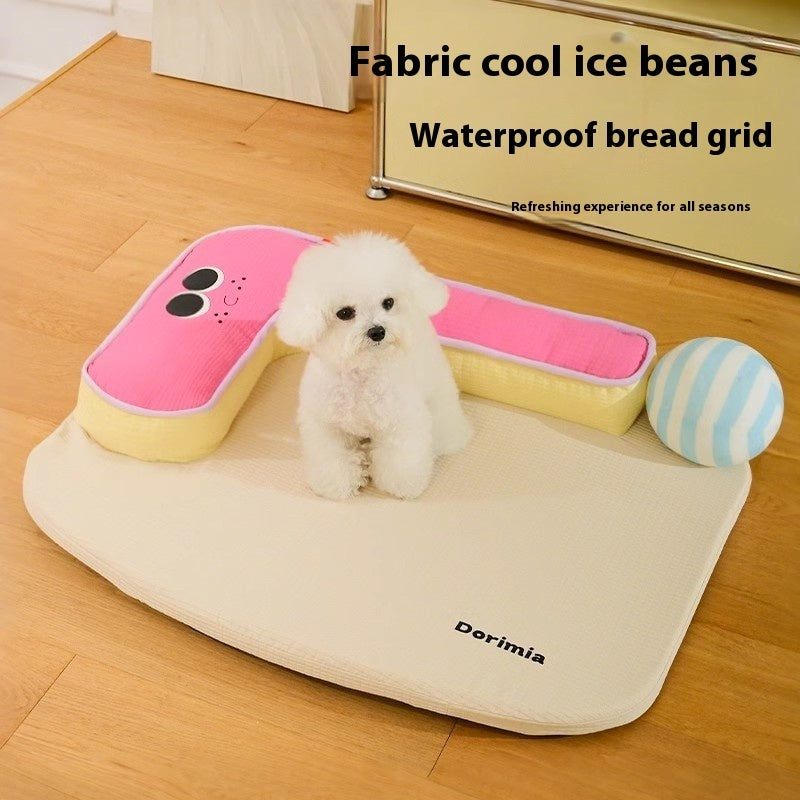 HKM-8441917 Waterproof Removable Washable Dog Sofa in Blue & Pink - Four Seasons Design, Various Sizes Available