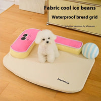 HKM-8441917 Waterproof Removable Washable Dog Sofa in Blue & Pink - Four Seasons Design, Various Sizes Available