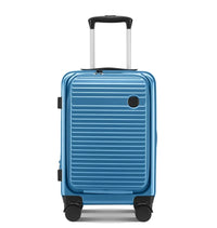 HKM-844243 Lightweight PC Hard-Shell Carry-On Luggage with USB Charging Port and Front Compartment