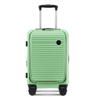HKM-844243 Lightweight PC Hard-Shell Carry-On Luggage with USB Charging Port and Front Compartment