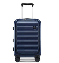 HKM-844243 Lightweight PC Hard-Shell Carry-On Luggage with USB Charging Port and Front Compartment