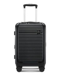 HKM-844243 Lightweight PC Hard-Shell Carry-On Luggage with USB Charging Port and Front Compartment