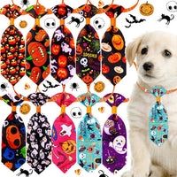 HKM-844243 Pet Halloween Skull Tie for Cats and Small to Medium Dogs - Adjustable Neck Size 20-40cm, Length 13cm