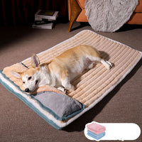 HKM-8443709 Cozy Dog Kennel Pillow Mat with Double Blanket - Available in Various Colors and Sizes