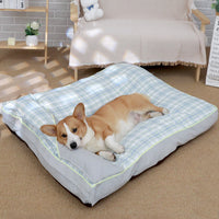 HKM-8443709 Cozy Dog Kennel Pillow Mat with Double Blanket - Available in Various Colors and Sizes