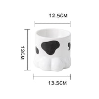 HKM-8443837 Ceramic Pet Bowl with High Foot and Oblique Mouth Design for Cervical Spine Protection