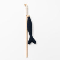 HKM-8444477 Funny Cat Stick with Fish Rod Design - Canvas Nibble Toy for Playful Cats