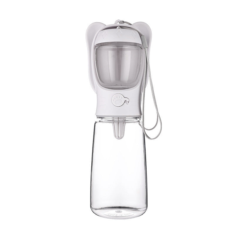 HKM-8445117 Leak-Proof 2-in-1 Dog Water Bottle with Food Container for Travel, Hiking and Outdoor Activities