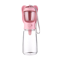 HKM-8445117 Leak-Proof 2-in-1 Dog Water Bottle with Food Container for Travel, Hiking and Outdoor Activities