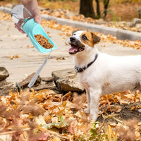 HKM-8445117 Leak-Proof 2-in-1 Dog Water Bottle with Food Container for Travel, Hiking and Outdoor Activities