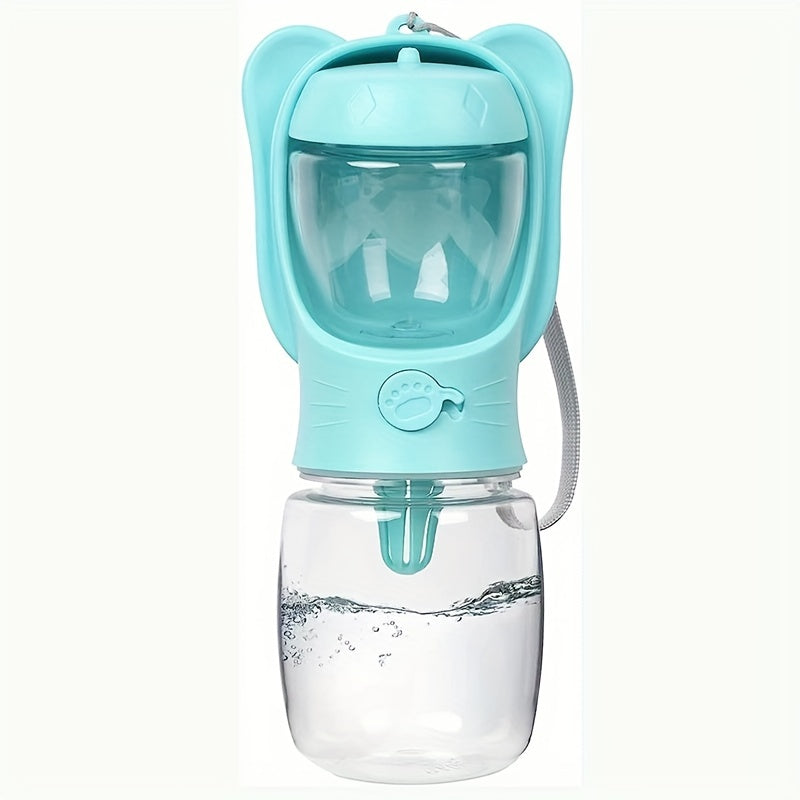 HKM-8445117 Leak-Proof 2-in-1 Dog Water Bottle with Food Container for Travel, Hiking and Outdoor Activities