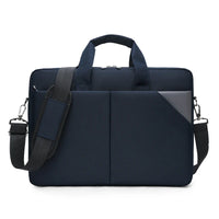 HKM-844563 Large Capacity Portable Laptop Tote Bag for 15.6-Inch and 14-Inch Computers - Sleek Black Briefcase Design