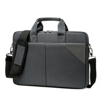 HKM-844563 Large Capacity Portable Laptop Tote Bag for 15.6-Inch and 14-Inch Computers - Sleek Black Briefcase Design