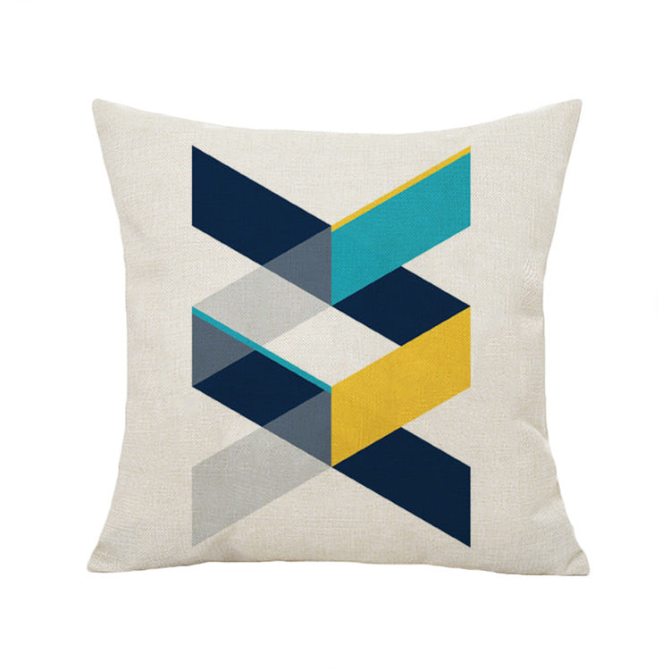 HKM-844691 Geometric Abstract Lattice Cushion with Optional Pillow Core – 45x45 cm