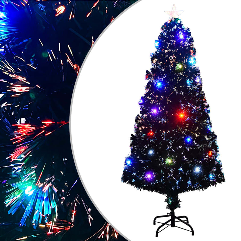 HKM-844819 Illuminated 150 cm Christmas Tree with LED and Fiber Optic Lights and Stand