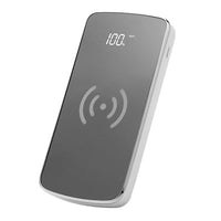 HKM-844883 Ultra-Thin Customizable Wireless Charging Power Bank with 10000mAh Capacity and Mirror Finish