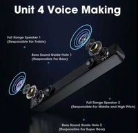 HKM-845011 4D Surround Sound Soundbar with Bluetooth and AUX Connectivity for TVs and Computers - Model 3511