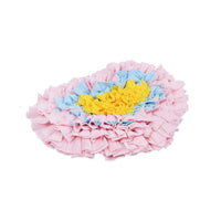 HKM-8450237 Pet Sniffing Pad for Interactive Play, Pink Polar Fleece with Non-Slip Base, 35 x 30 cm