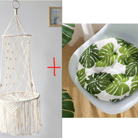 HKM-8450877 Macrame Cat Hammock Bed - Stylish Wall Hanging Pet Swing for Cats