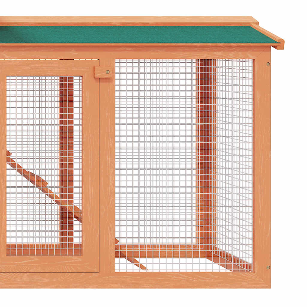 HKM-8451005 Spacious Two-Level Rabbit Hutch with Ramp and Removable Tray