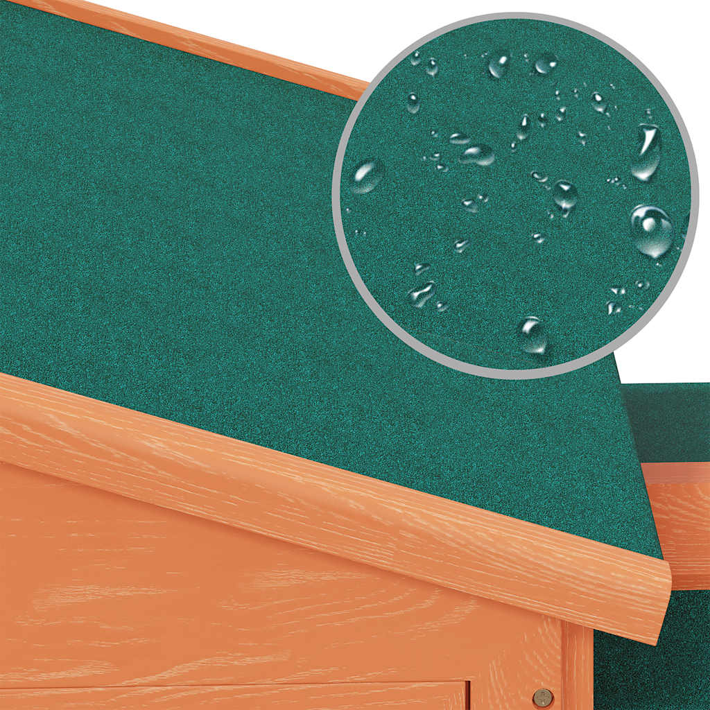HKM-8451005 Spacious Two-Level Rabbit Hutch with Ramp and Removable Tray