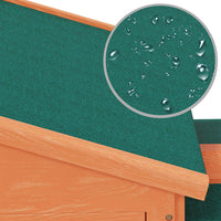 HKM-8451005 Spacious Two-Level Rabbit Hutch with Ramp and Removable Tray