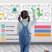 HKM-845139 Creative Removable Paper Graffiti Drawing Wall Poster Roll for Children's Art and Canvas Painting