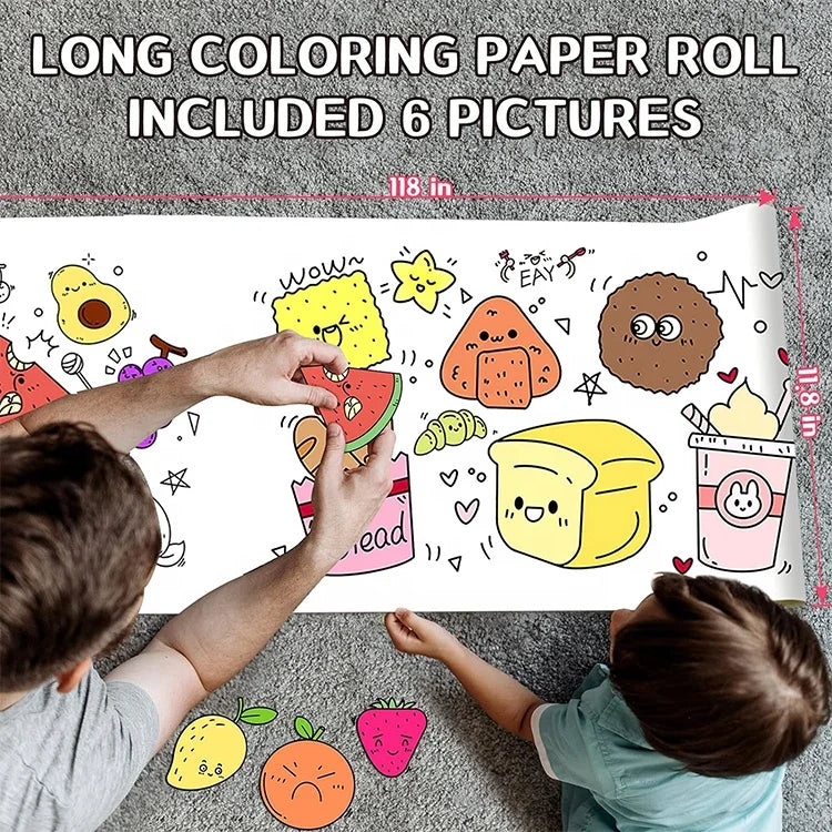 HKM-845139 Creative Removable Paper Graffiti Drawing Wall Poster Roll for Children's Art and Canvas Painting