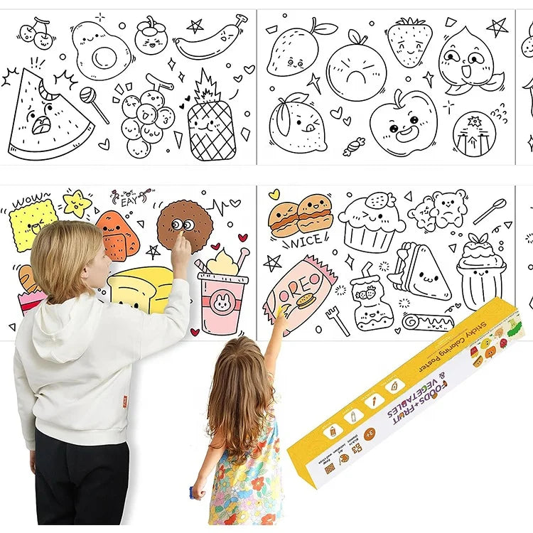 HKM-845139 Creative Removable Paper Graffiti Drawing Wall Poster Roll for Children's Art and Canvas Painting