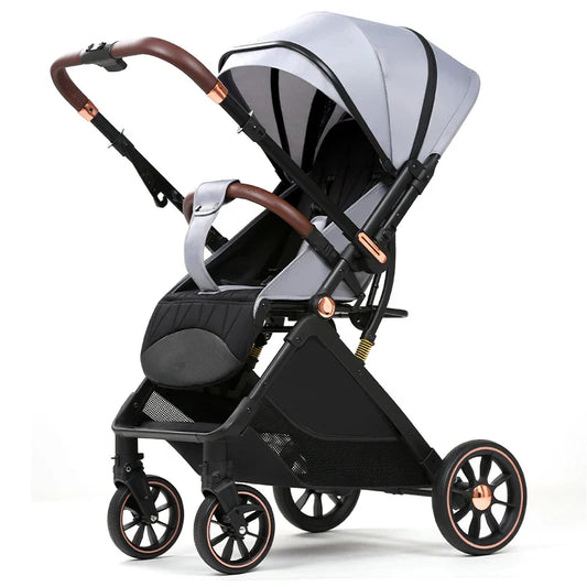 HKM-845203 Reversible 3-in-1 Lightweight Stroller with Folding Design and Adjustable Push Handle