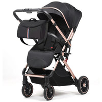 HKM-845203 Reversible 3-in-1 Lightweight Stroller with Folding Design and Adjustable Push Handle