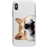 HKM-845267 Shiba Inu Dog TPU Soft Phone Case Compatible with Various iPhone Models