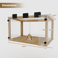 HKM-8453053 Waterproof Cat Window Perch - Secure Outdoor Catio for Indoor Cats, Fits Single-Hung Windows 24-35 In, Durable Wooden Design